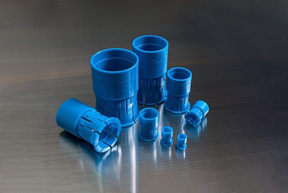 Image of various BarbLock® Ultra-Secure Retainers of different sizes for Bioproduction
