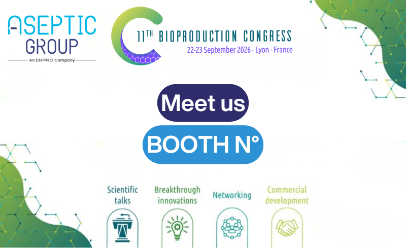 Image to announce aseptic GROUP's participation in the 11th Bioproduction Congress in Lyon