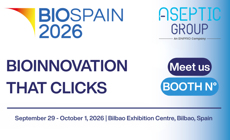 Image to announce aseptic Group's participation in the BIOSPAIN 2026 trade fair in Bilbao.