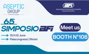 Image to announce aseptic group's participation in the 65th Simposio AFI in Italy.
